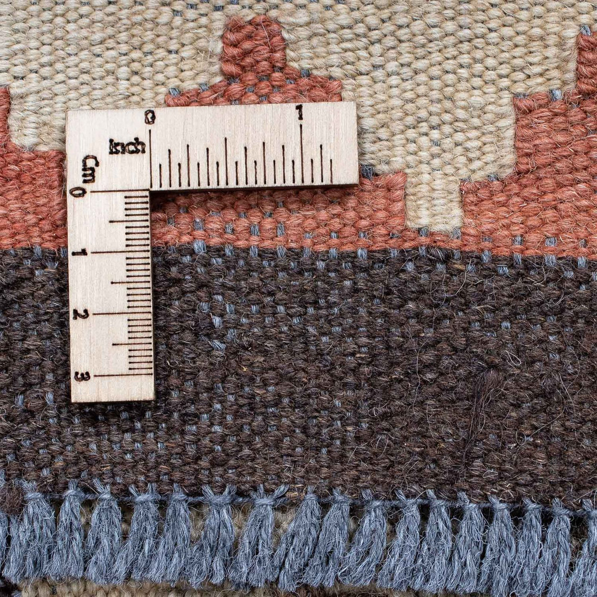 Biegacz Dywan Kelim - Splash - 173 x 70 cm - jasnobrązowy