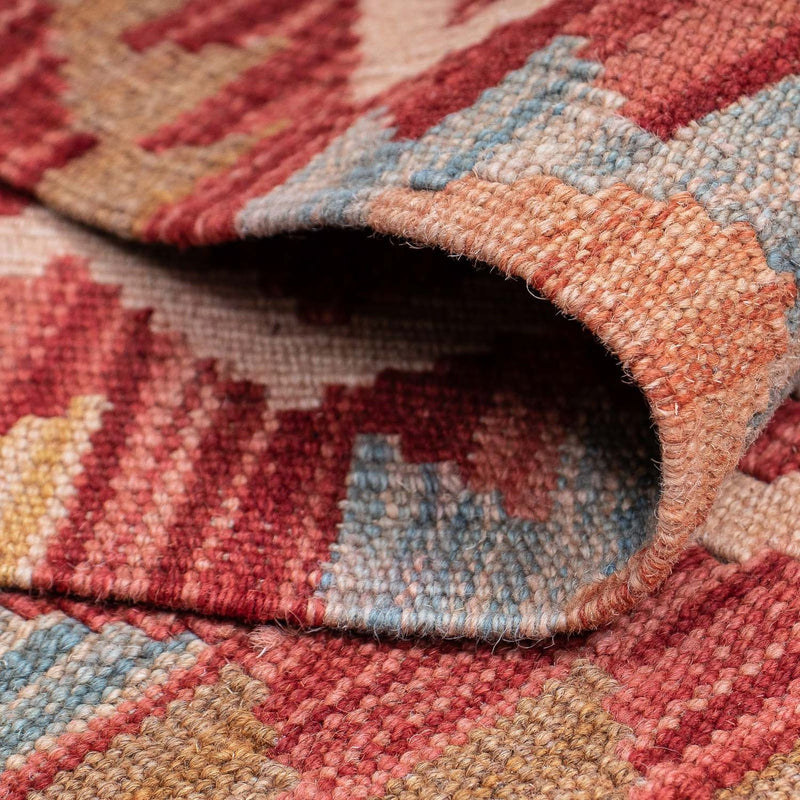 Biegacz Dywan Kelim - Splash - 384 x 75 cm - czerwony