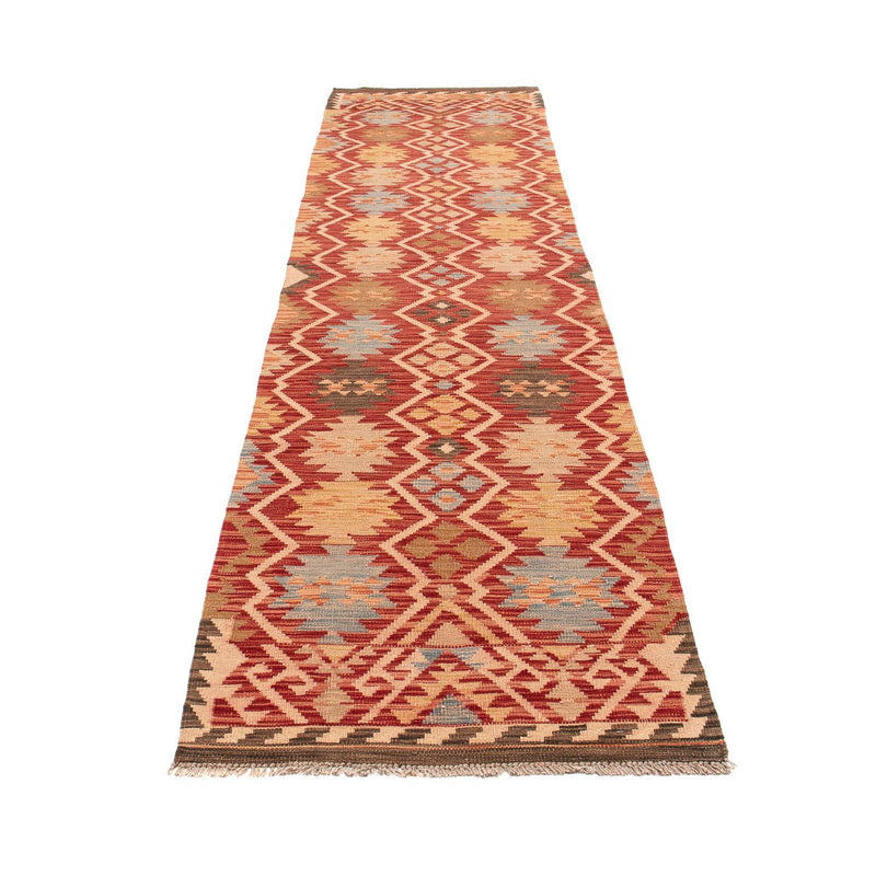 Biegacz Dywan Kelim - Splash - 384 x 75 cm - czerwony