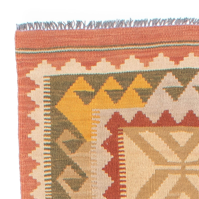 Biegacz Dywan Kelim - Splash - 306 x 82 cm - jasna czerwień