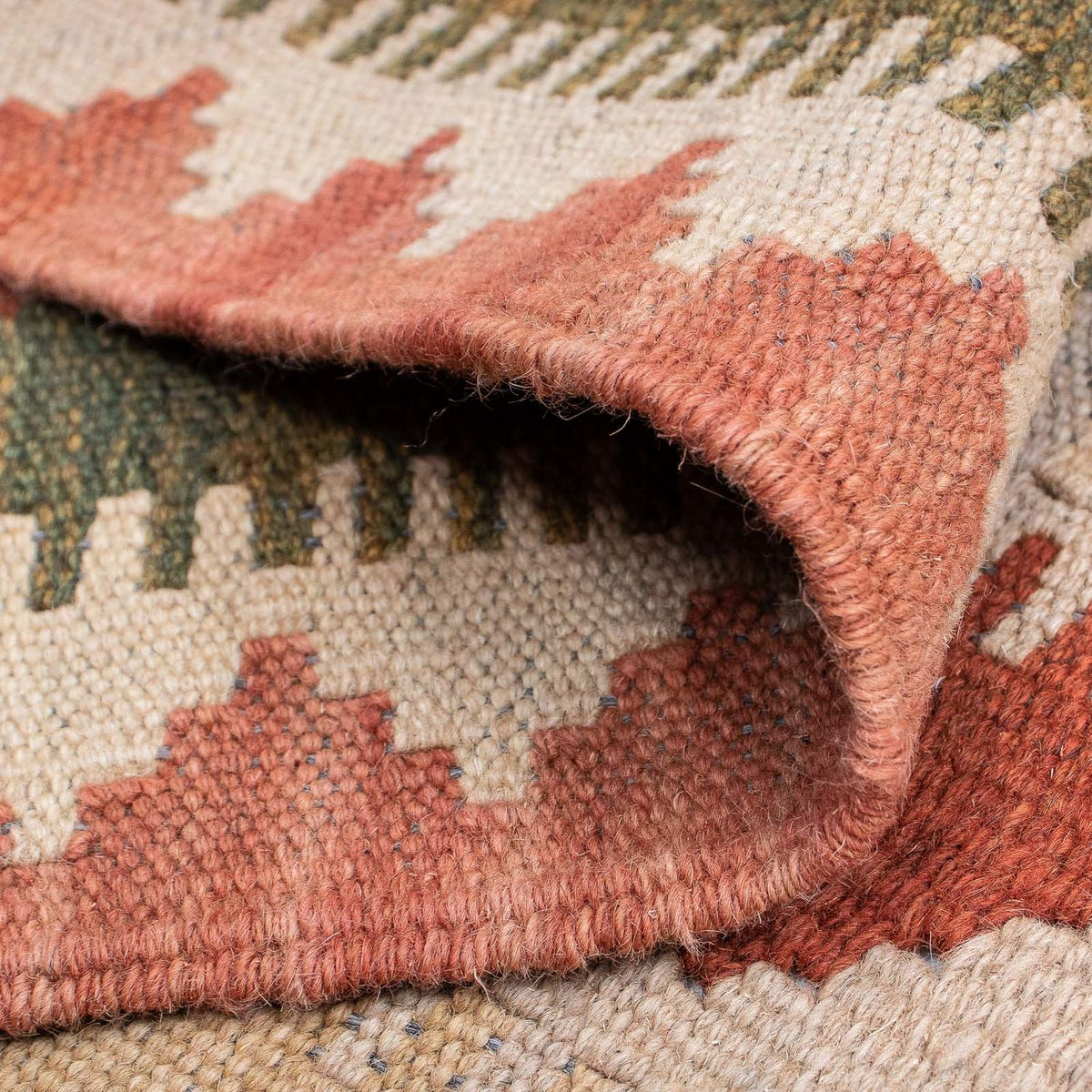 Biegacz Dywan Kelim - Splash - 306 x 82 cm - jasna czerwień