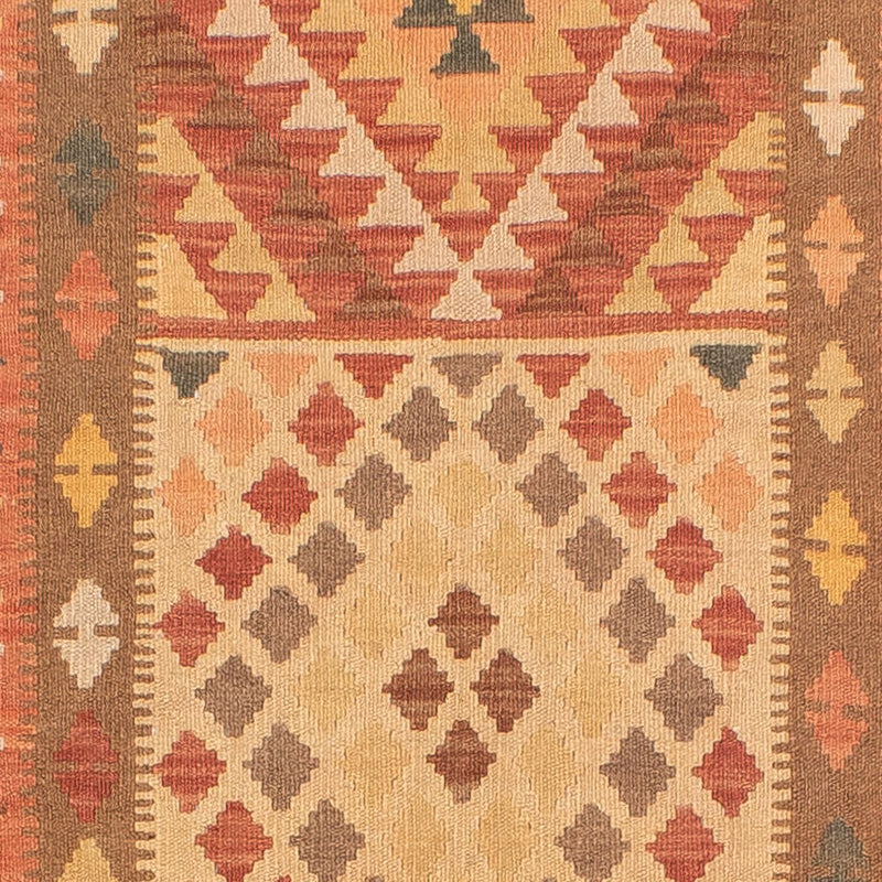 Biegacz Dywan Kelim - Splash - 407 x 91 cm - jasna czerwień