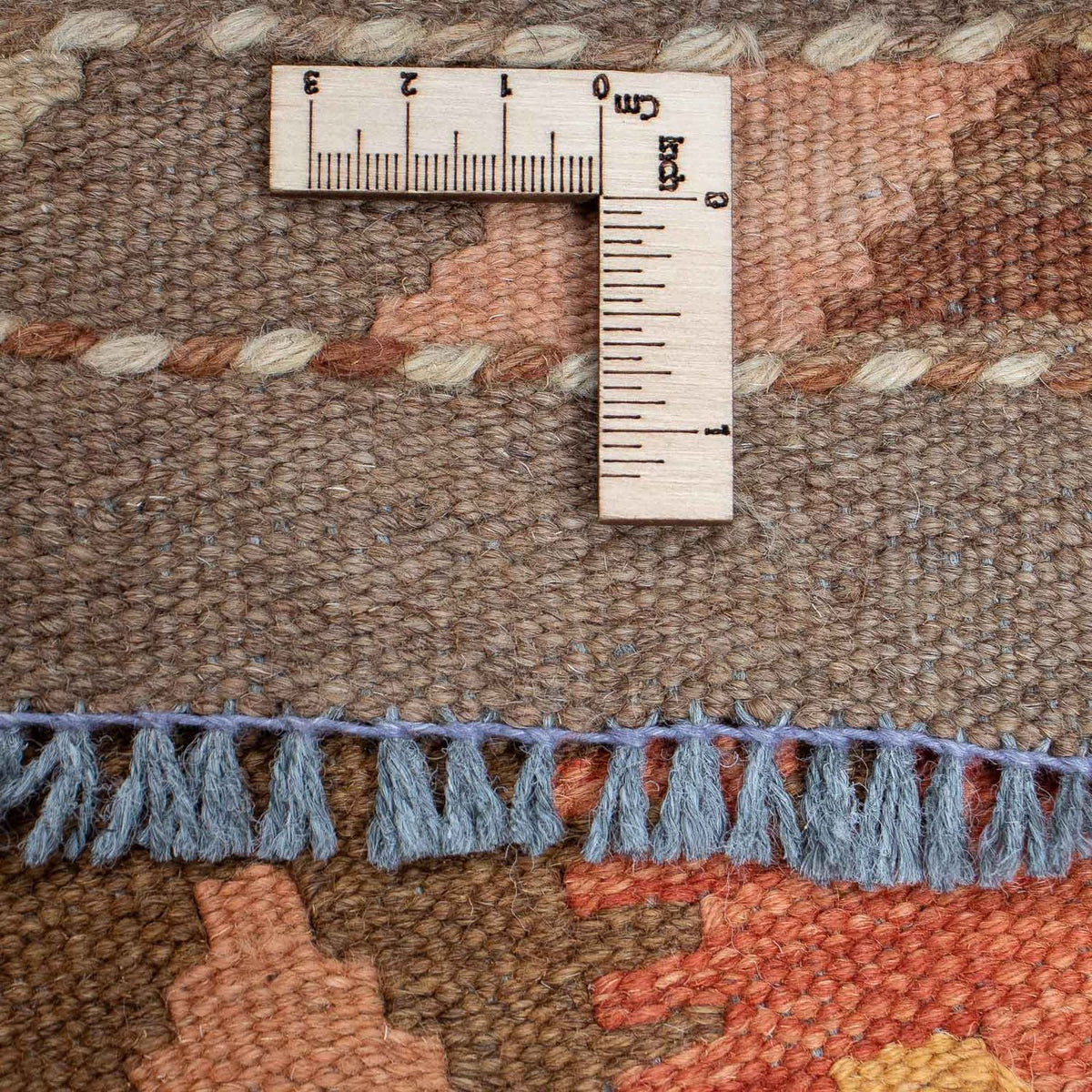 Biegacz Dywan Kelim - Splash - 407 x 91 cm - jasna czerwień