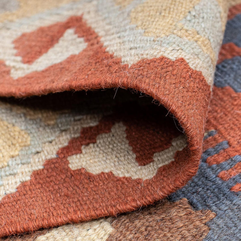 Biegacz Dywan Kelim - Splash - 182 x 61 cm - rdza