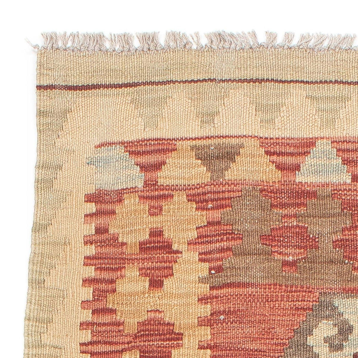 Biegacz Dywan Kelim - Splash - 202 x 67 cm - jasna czerwień