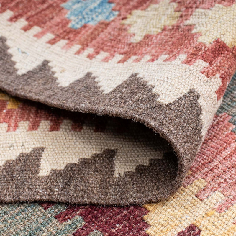 Biegacz Dywan Kelim - Splash - 200 x 65 cm - jasna czerwień