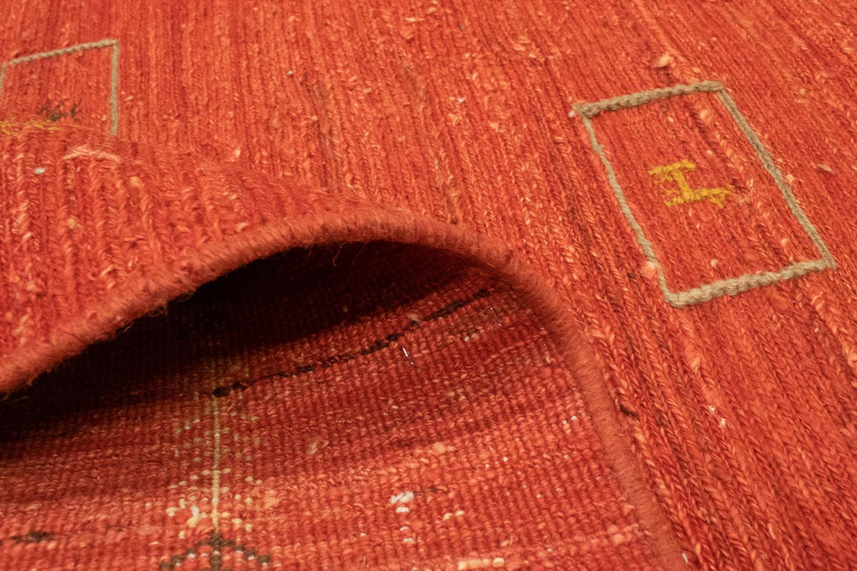 Dywan Gabbeh - perski - 198 x 143 cm - czerwony