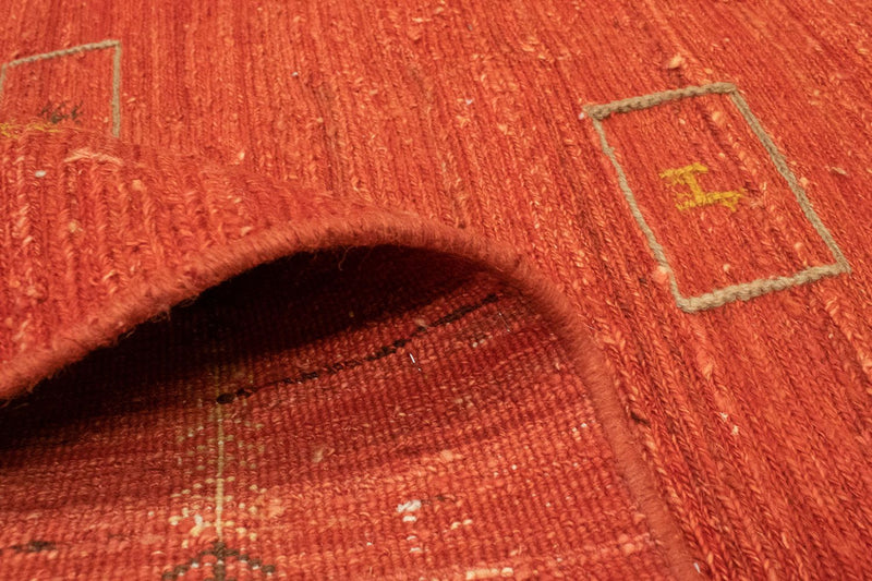 Dywan Gabbeh - perski - 198 x 143 cm - czerwony