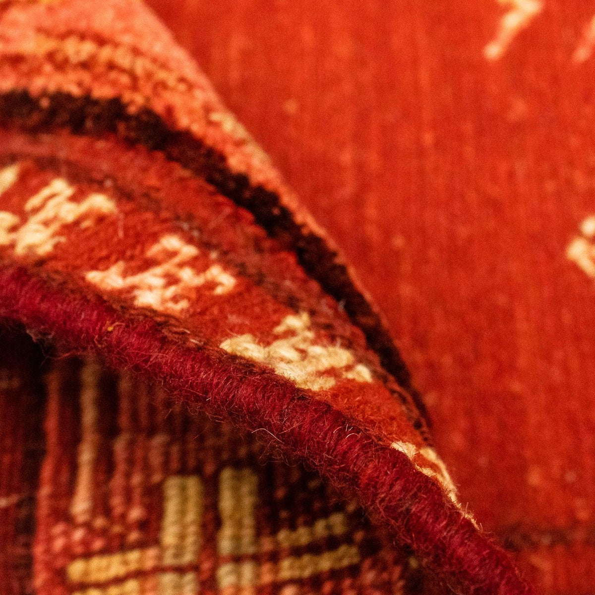 Dywan Gabbeh - Loribaft Perski - 150 x 97 cm - ciemna czerwień