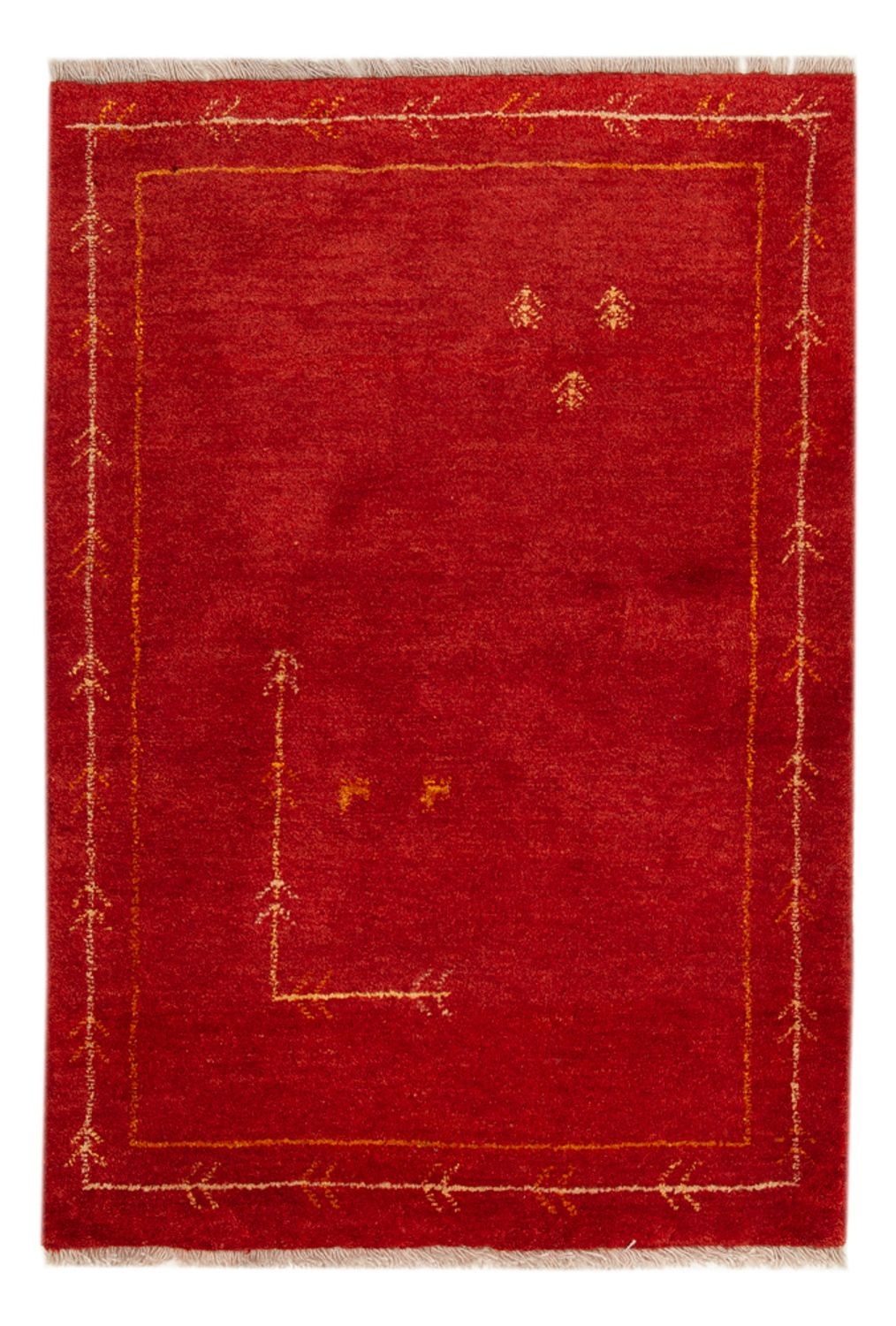 Dywan Gabbeh - Loribaft Perski - 126 x 85 cm - czerwony