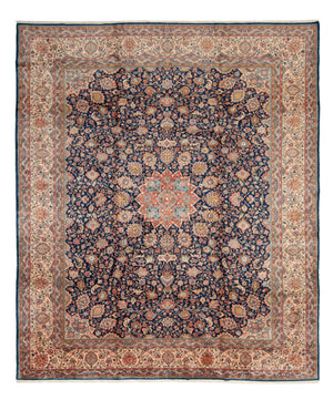 Dywan perski - Klasyczny - 430 x 348 cm - ciemnoniebieski