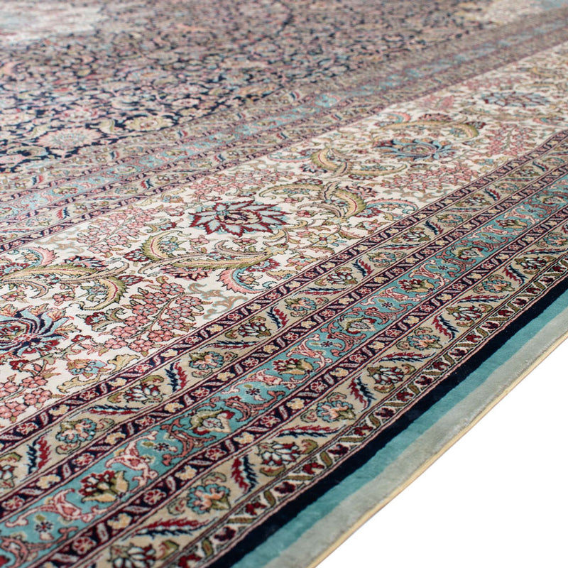 Dywan z jedwabiu - jedwab chiński - Royal - 552 x 370 cm - ciemnoniebieski