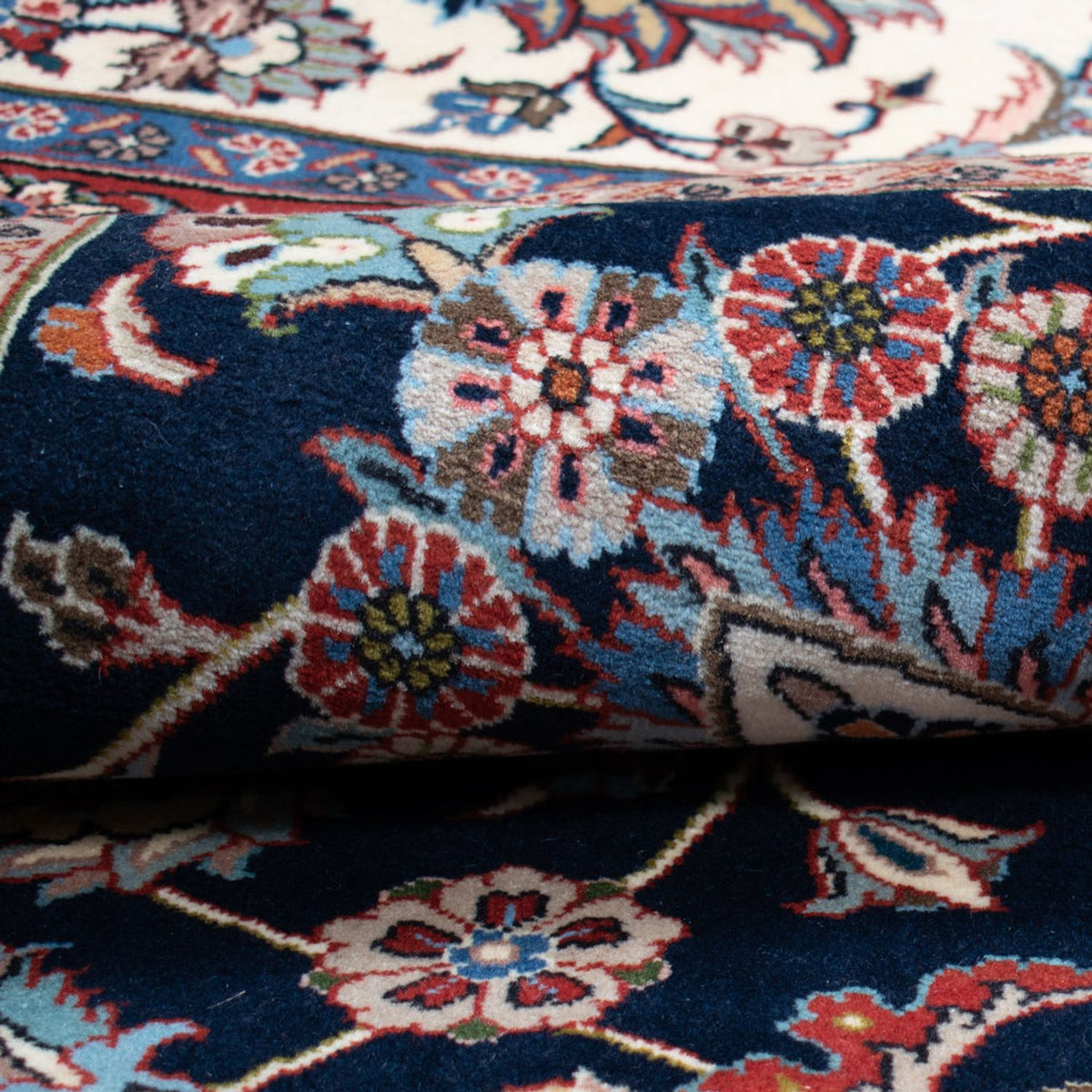 Dywan perski - Klasyczny kwadratowy  - 388 x 388 cm - ciemnoniebieski