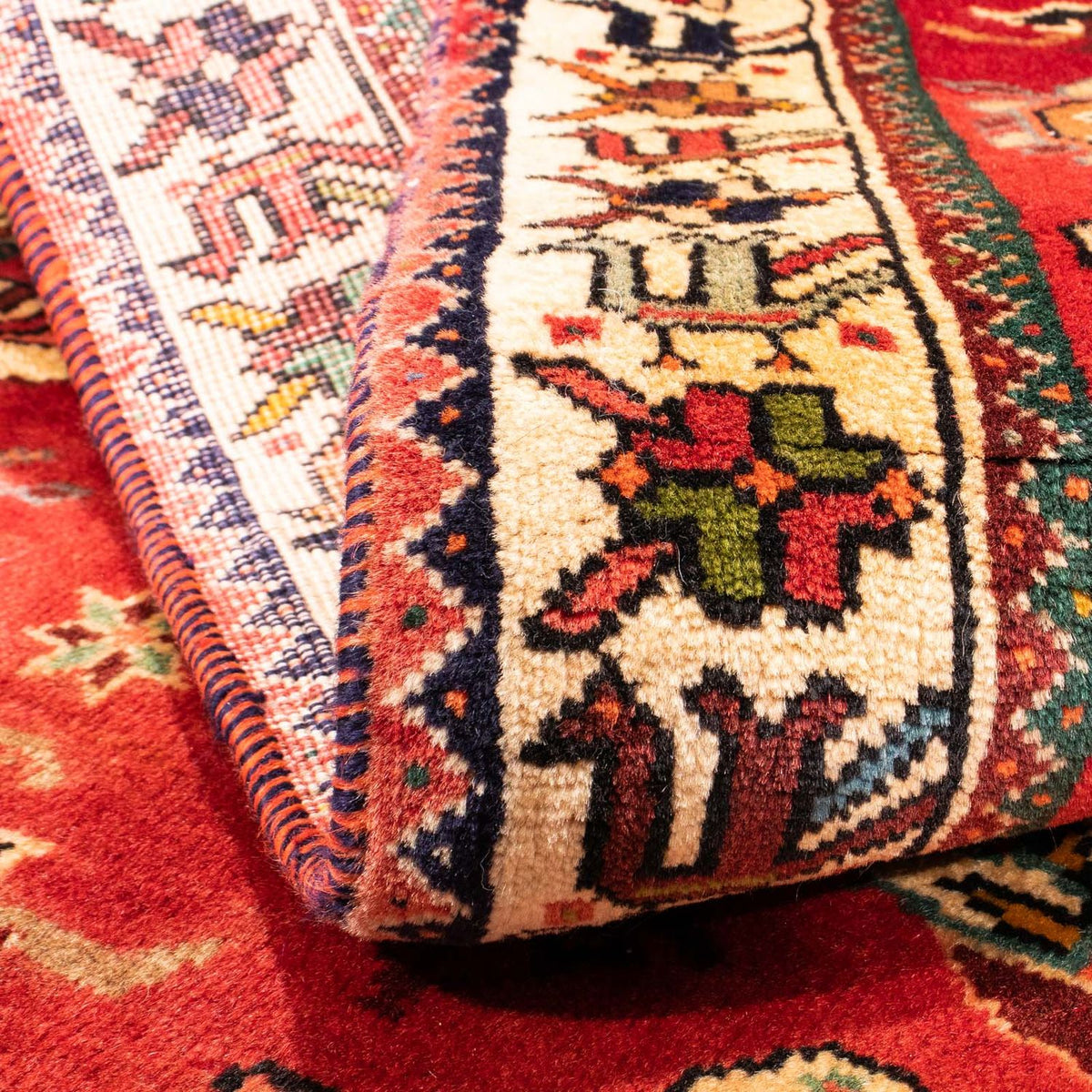 Perski dywan - Nomadyczny - 162 x 120 cm - ciemna czerwień