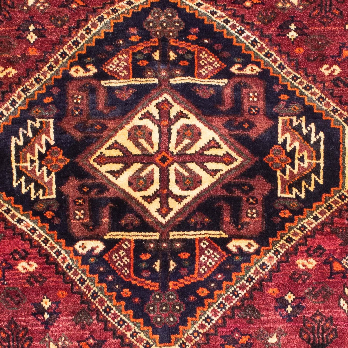 Perski dywan - Nomadyczny - 160 x 125 cm - ciemna czerwień