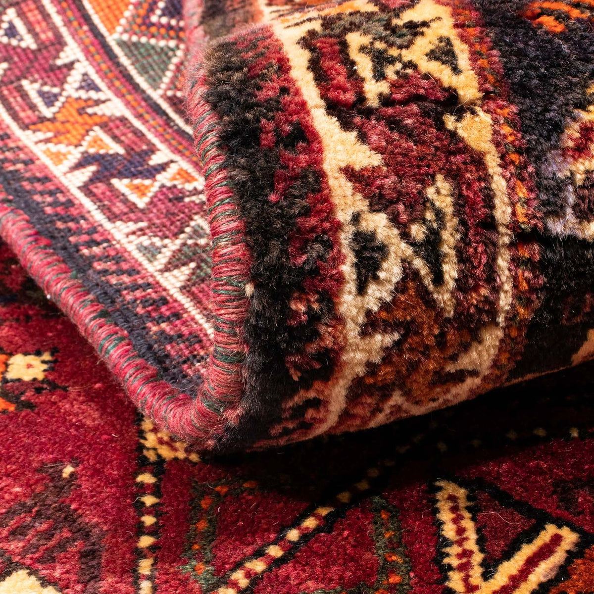 Perski dywan - Nomadyczny - 160 x 125 cm - ciemna czerwień