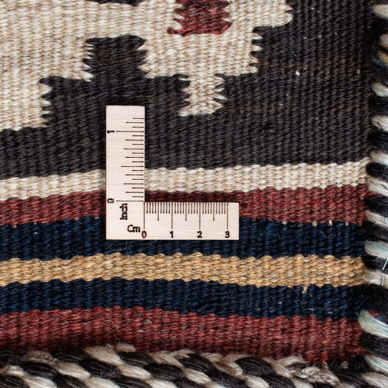 Dywan Kelim - Orientalny kwadratowy  - 144 x 132 cm - ciemna czerwień