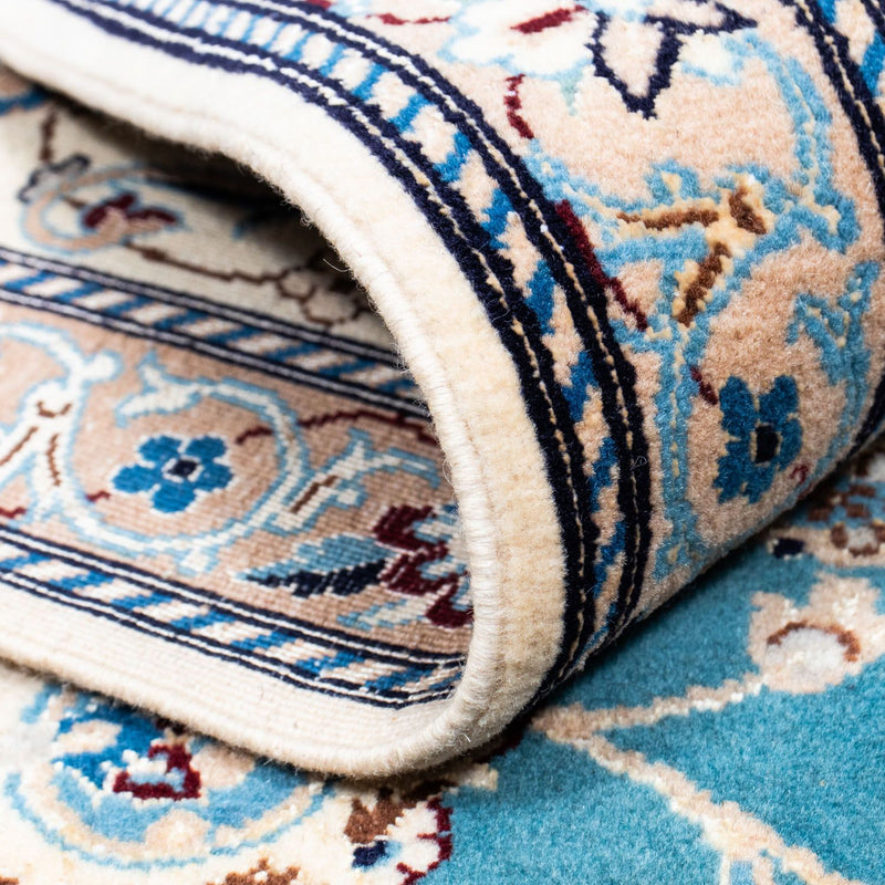 Dywan perski - Nain - 315 x 204 cm - morski błękit