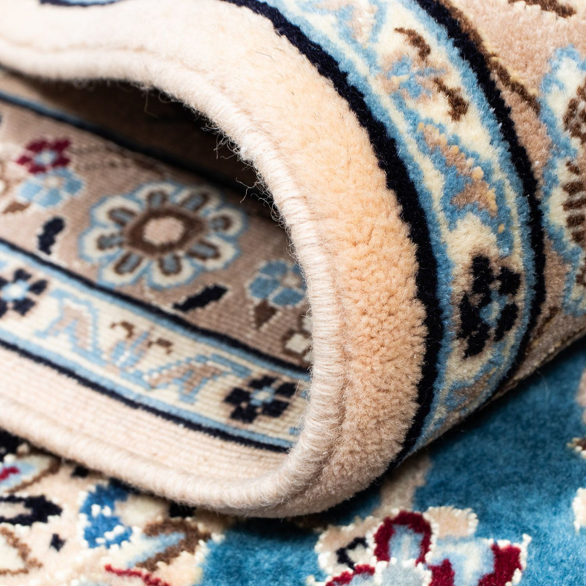 Dywan perski - Nain - 296 x 197 cm - niebieski