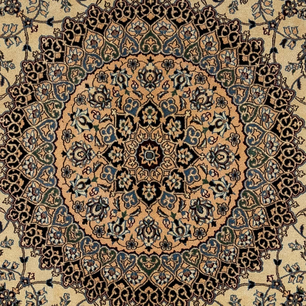 Dywan perski - Nain kwadratowy  - 307 x 296 cm - beżowy