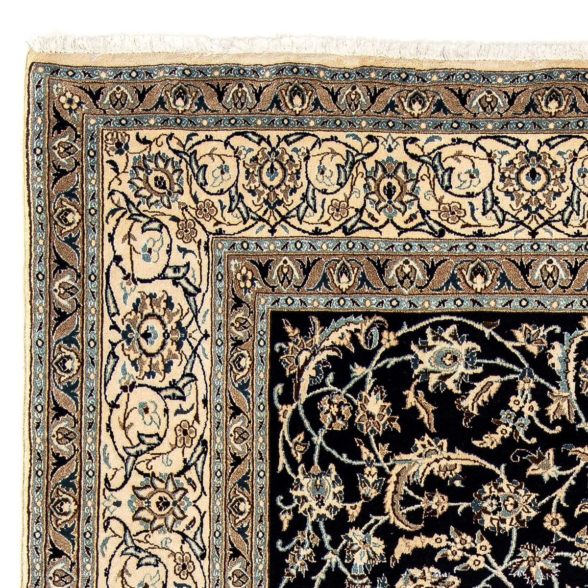 Dywan perski - Nain - 280 x 199 cm - ciemnoniebieski