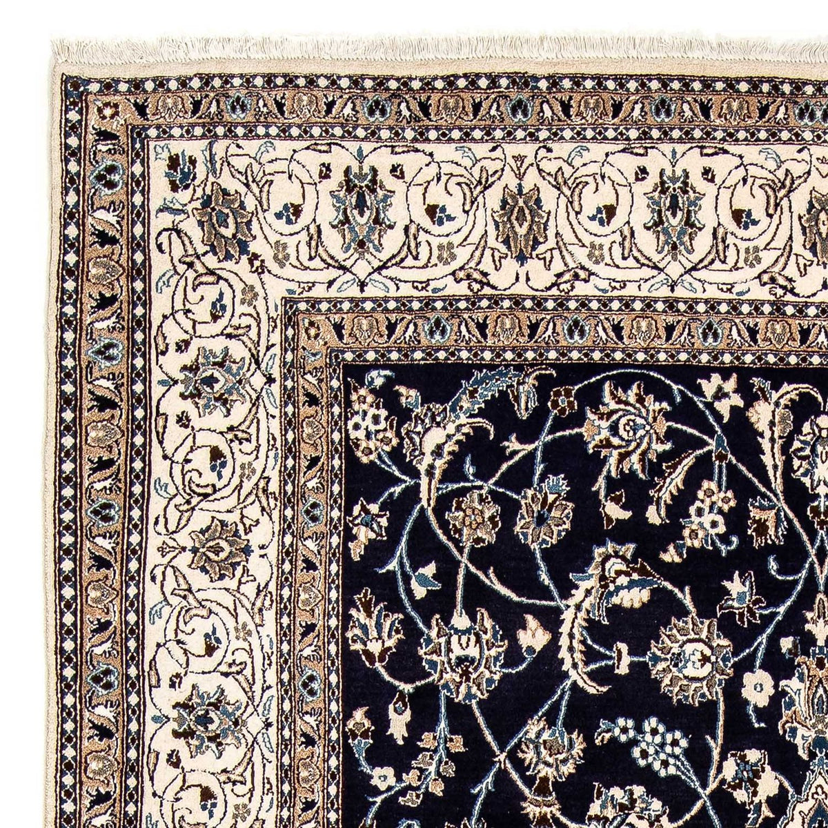 Dywan perski - Nain - 297 x 194 cm - ciemnoniebieski