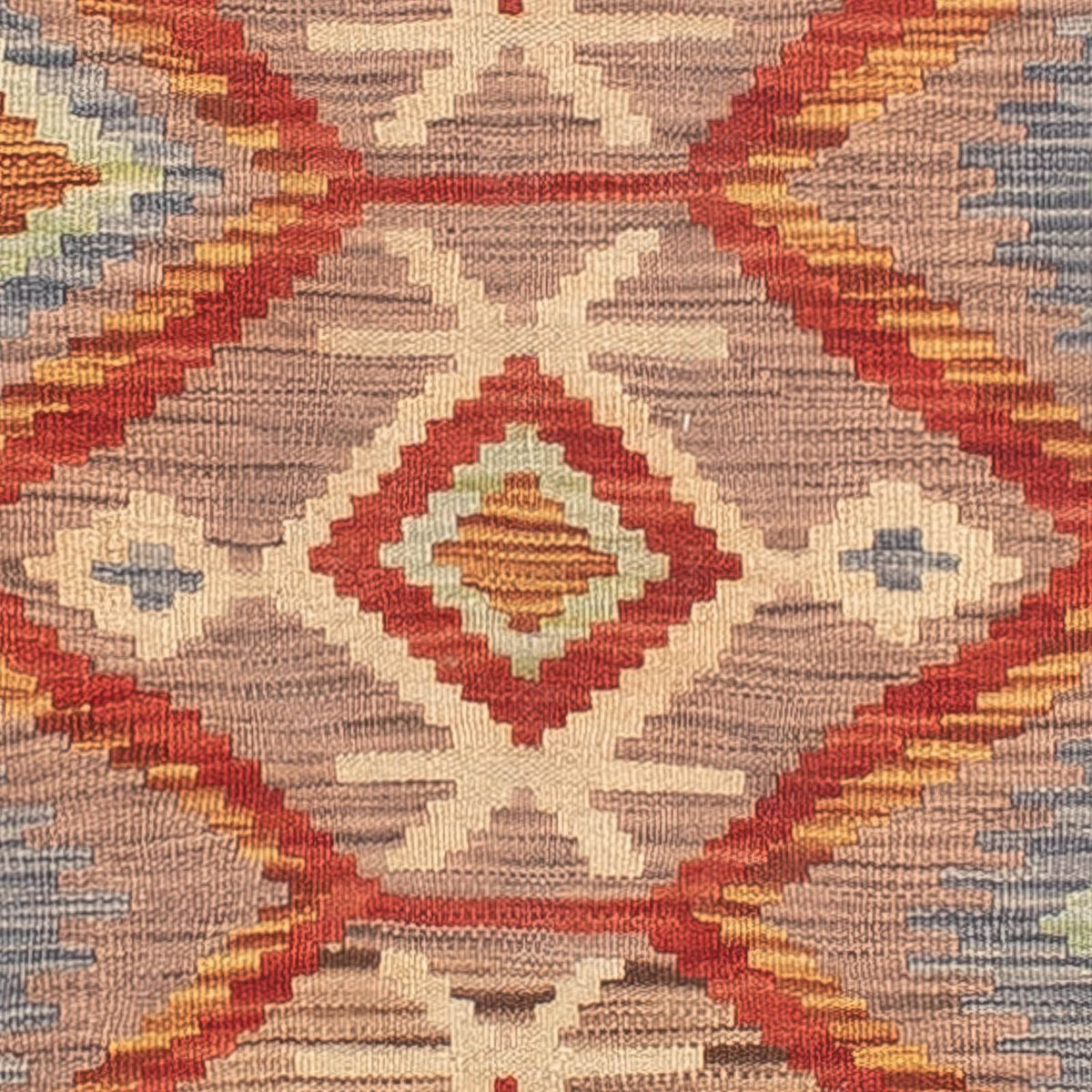 Biegacz Dywan Kelim - Splash - 298 x 77 cm - czerwony