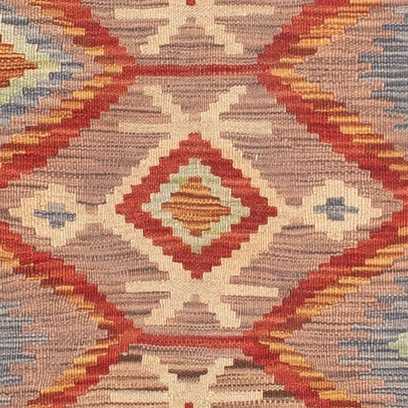 Biegacz Dywan Kelim - Splash - 298 x 77 cm - czerwony