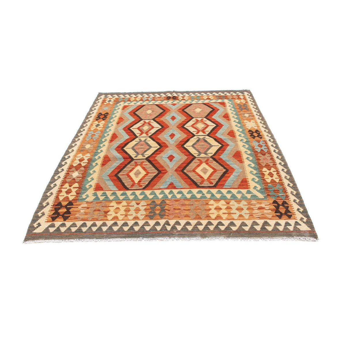 Dywan Kelim - Orientalny - 198 x 152 cm - czerwony