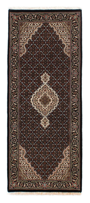 Biegacz Dywan perski - Tabriz - 195 x 79 cm - ciemnoniebieski