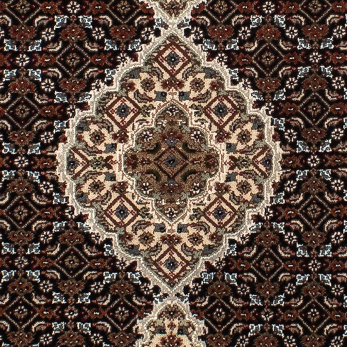 Biegacz Dywan perski - Tabriz - 195 x 79 cm - ciemnoniebieski