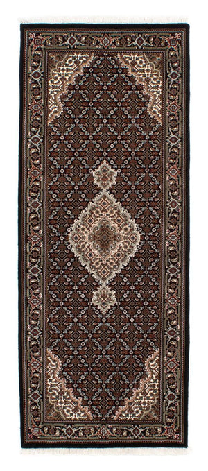 Biegacz Dywan perski - Tabriz - 199 x 81 cm - ciemnoniebieski