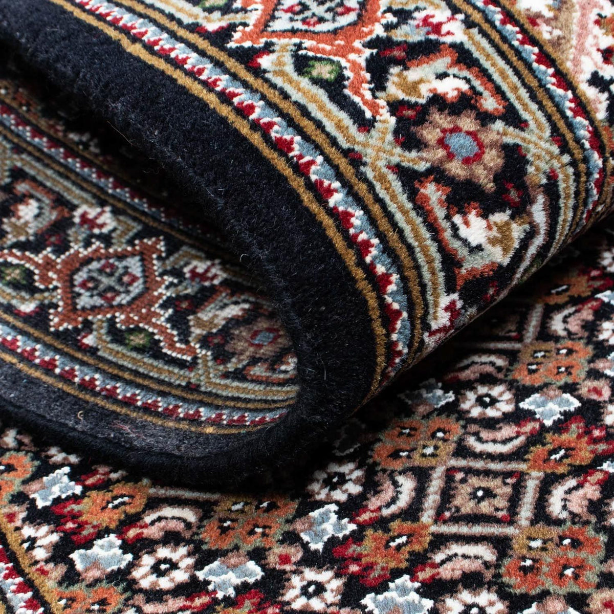 Biegacz Dywan perski - Tabriz - 199 x 81 cm - ciemnoniebieski