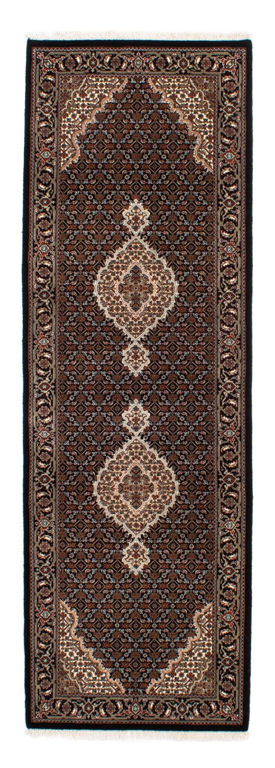 Biegacz Dywan perski - Tabriz - 251 x 82 cm - ciemnoniebieski