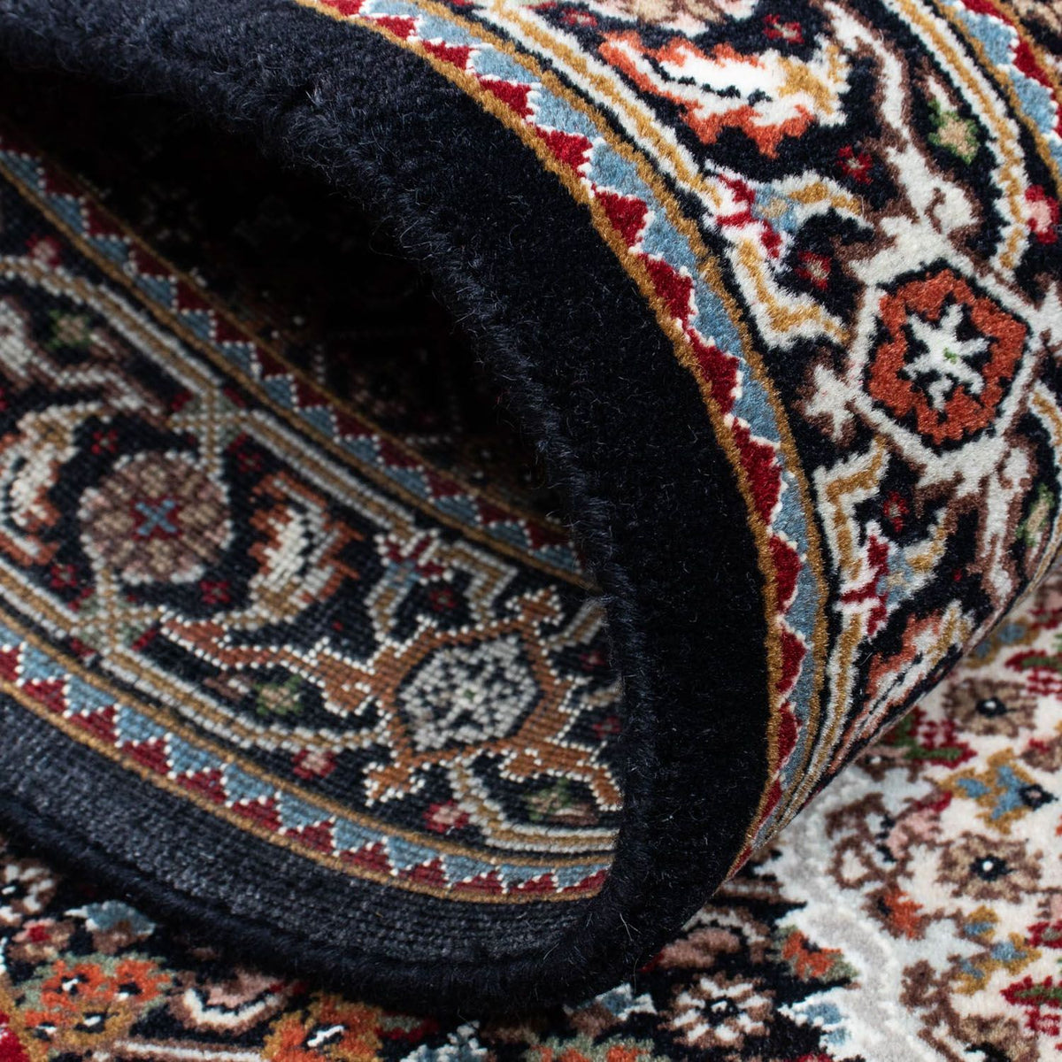 Biegacz Dywan perski - Tabriz - 251 x 82 cm - ciemnoniebieski