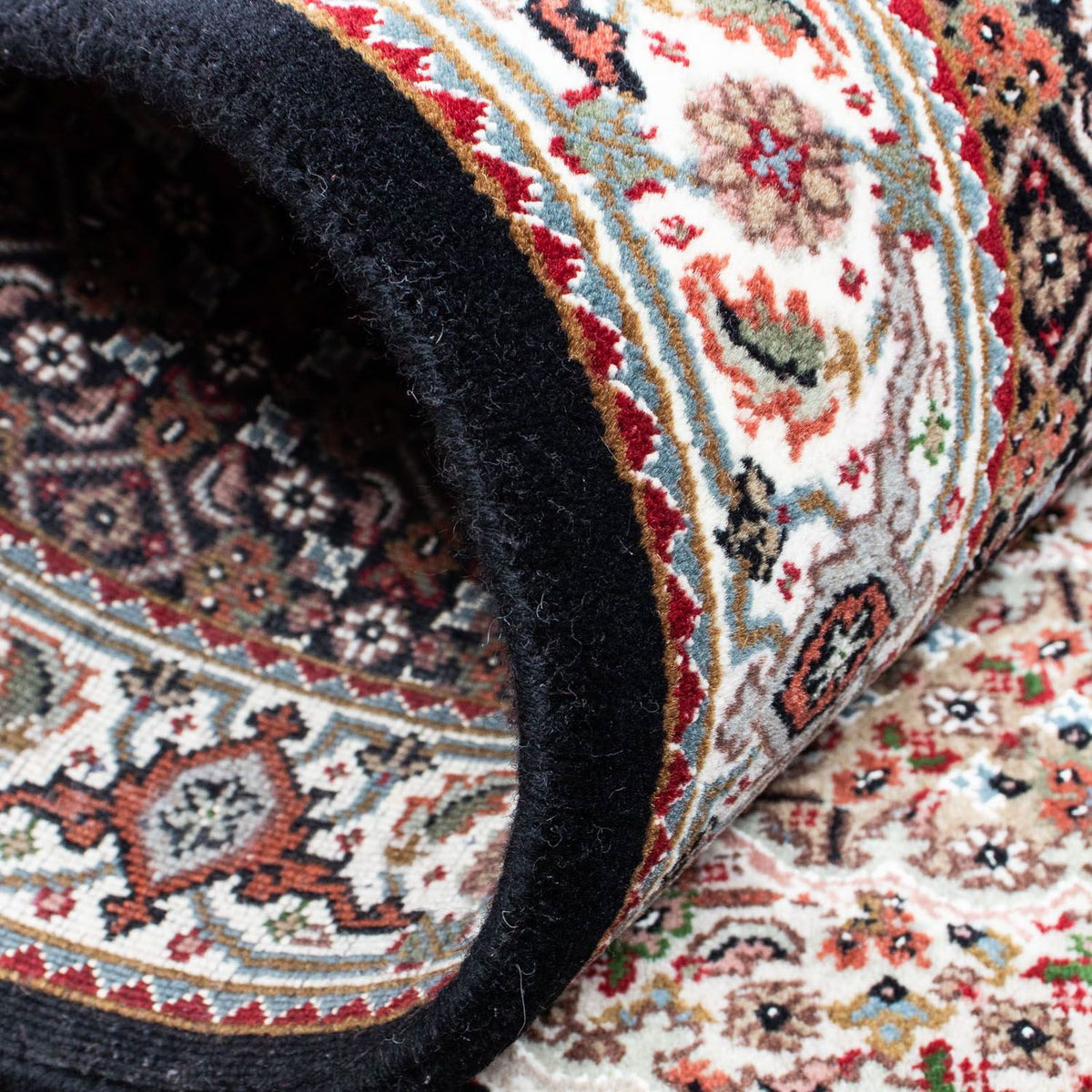 Biegacz Dywan perski - Tabriz - 254 x 80 cm - ciemnoniebieski