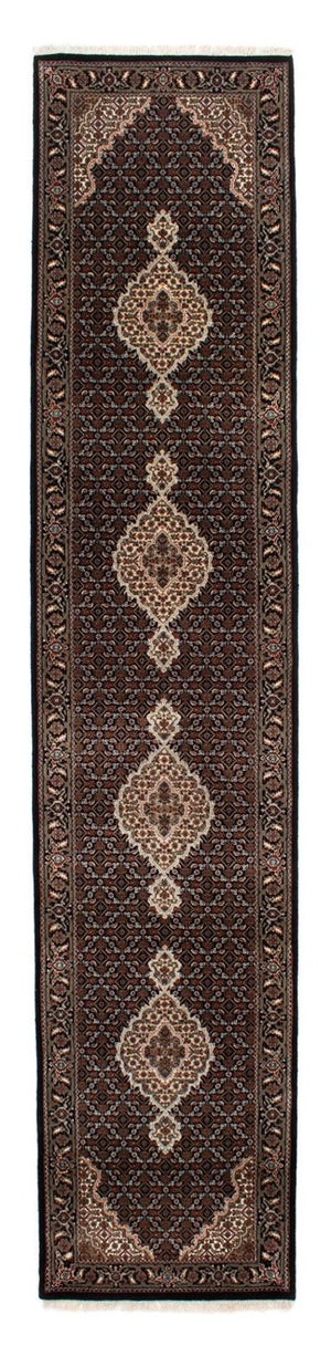 Biegacz Dywan perski - Tabriz - 393 x 83 cm - ciemnoniebieski