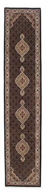 Biegacz Dywan perski - Tabriz - 401 x 82 cm - ciemnoniebieski