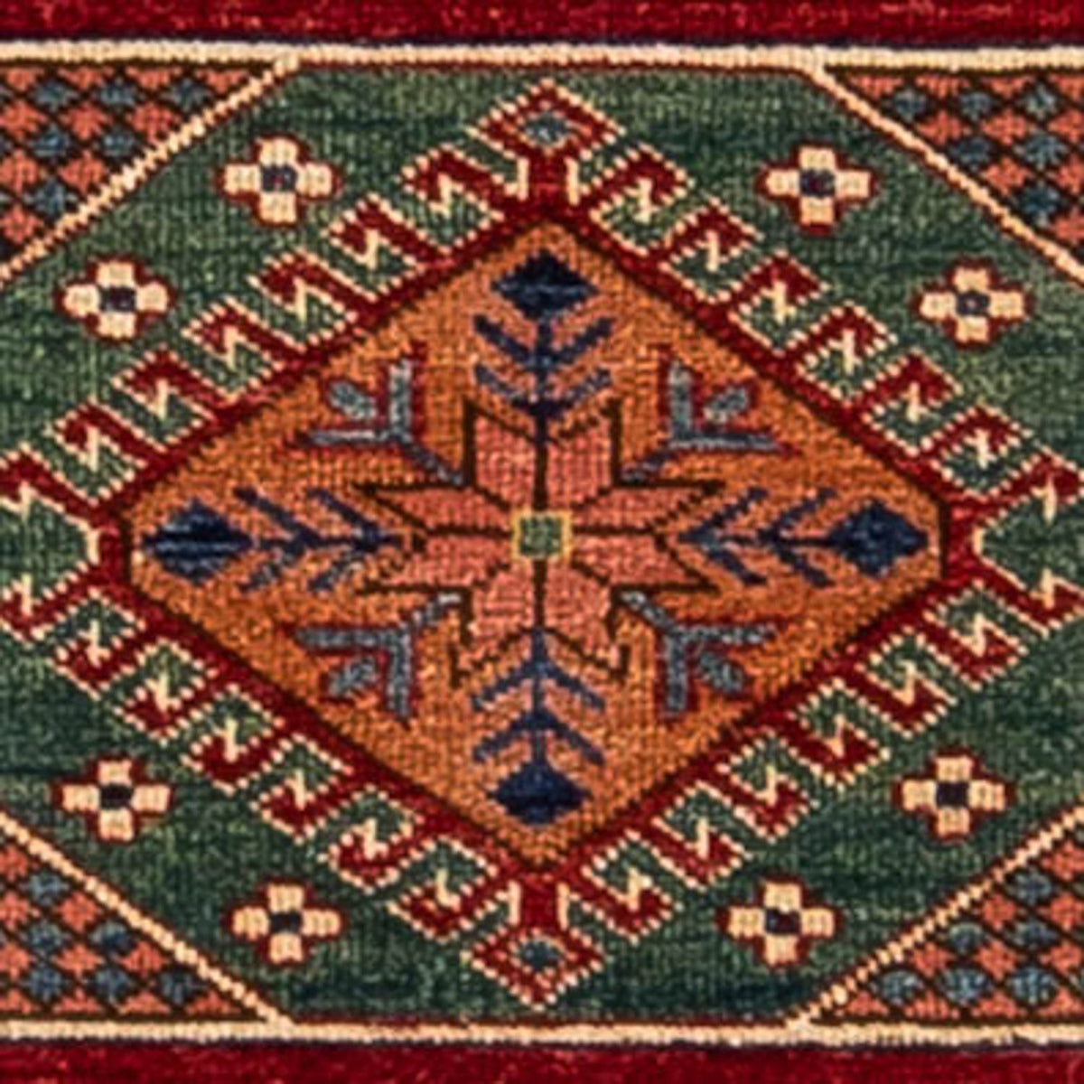 Biegacz Dywan Ziegler - Kazak - 327 x 79 cm - ciemna czerwień
