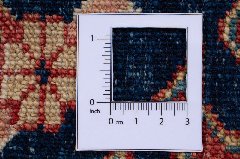 Biegacz Dywan Ziegler - Kazak - 252 x 77 cm - ciemnoniebieski