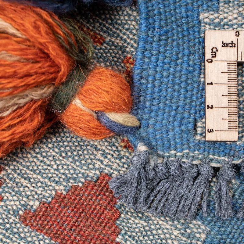 Dywan Kelim - modny - 252 x 172 cm - wielokolorowy