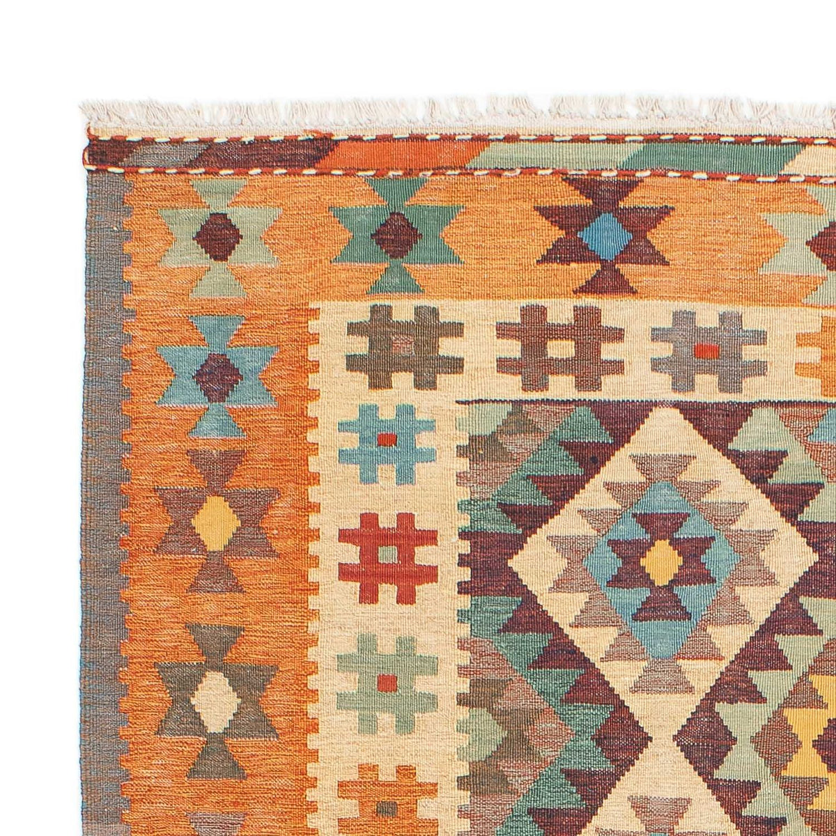 Dywan Kelim - Orientalny - 210 x 149 cm - wielokolorowy