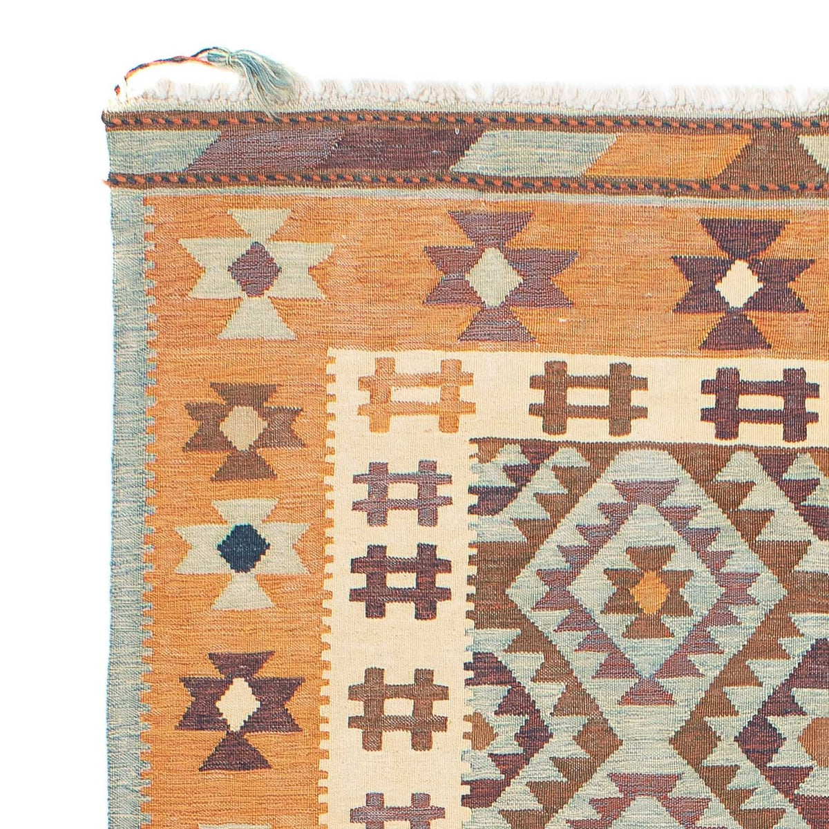 Dywan Kelim - Orientalny - 197 x 144 cm - wielokolorowy