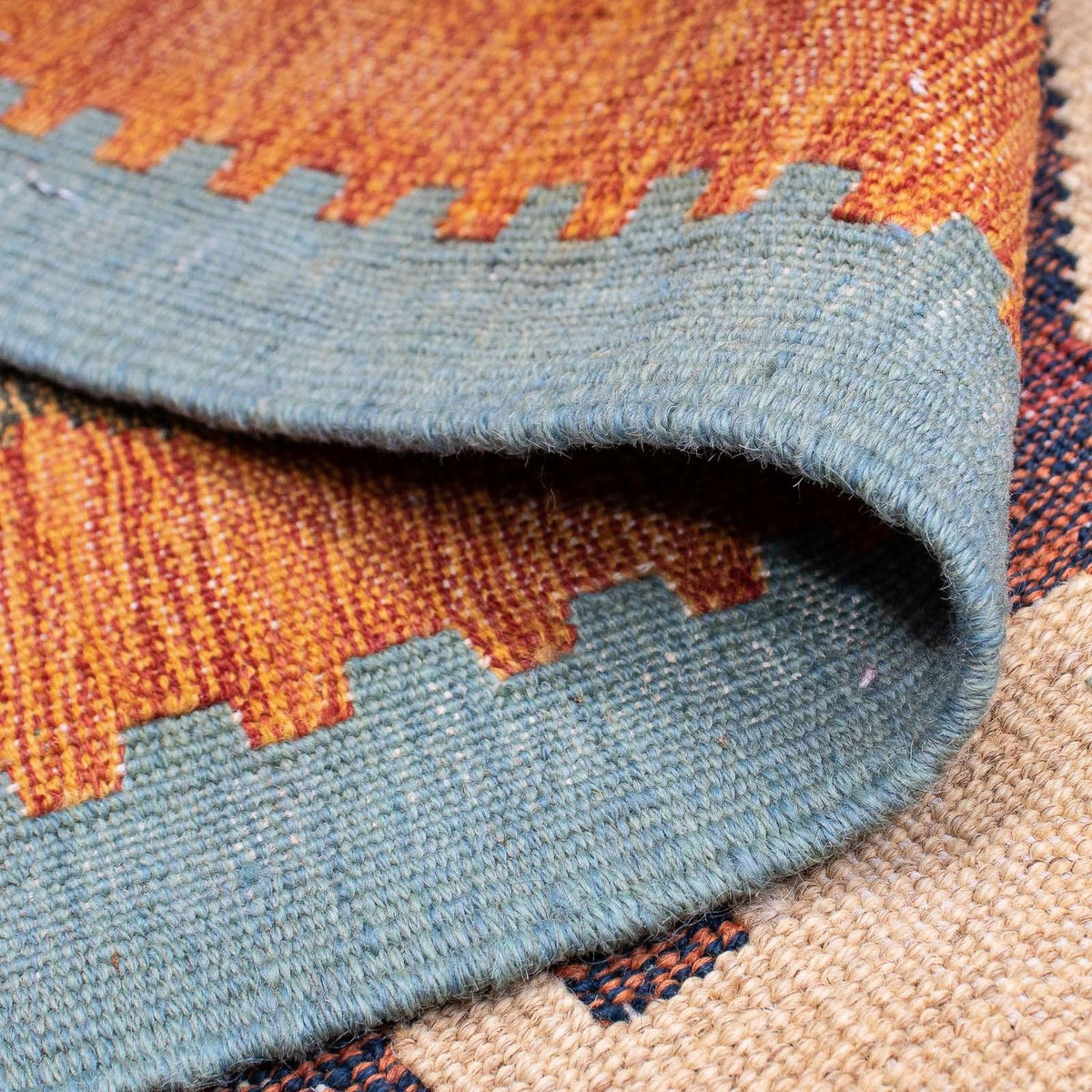 Dywan Kelim - modny - 205 x 155 cm - wielokolorowy