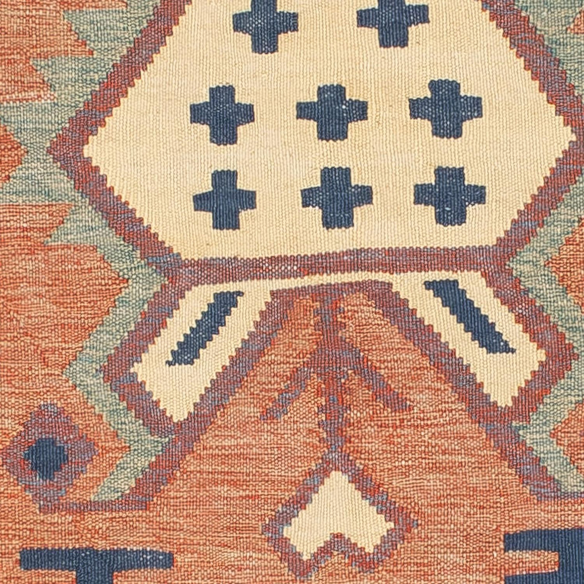 Dywan Kelim - modny - 208 x 143 cm - wielokolorowy