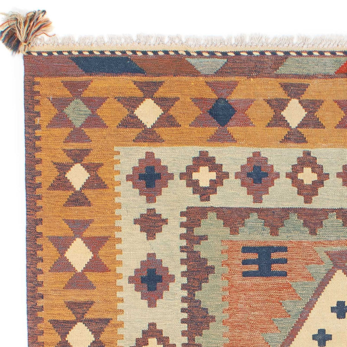 Dywan Kelim - modny - 208 x 143 cm - wielokolorowy