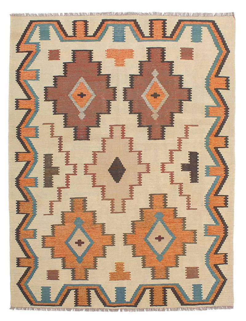Dywan Kelim - Orientalny - 205 x 158 cm - wielokolorowy