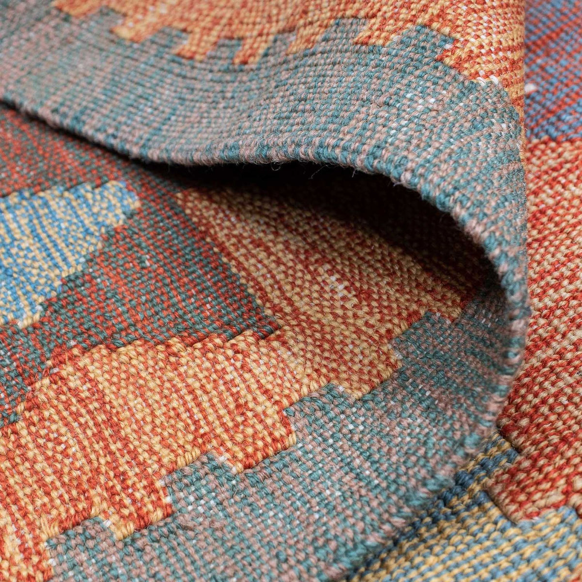 Dywan Kelim - modny - 203 x 150 cm - wielokolorowy