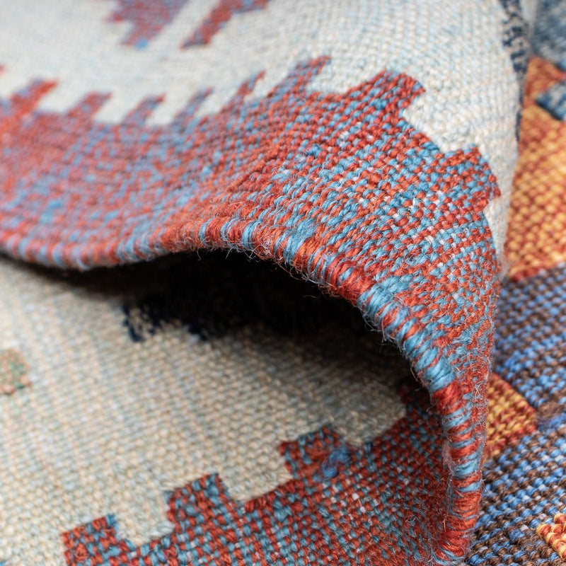 Dywan Kelim - modny - 211 x 161 cm - wielokolorowy