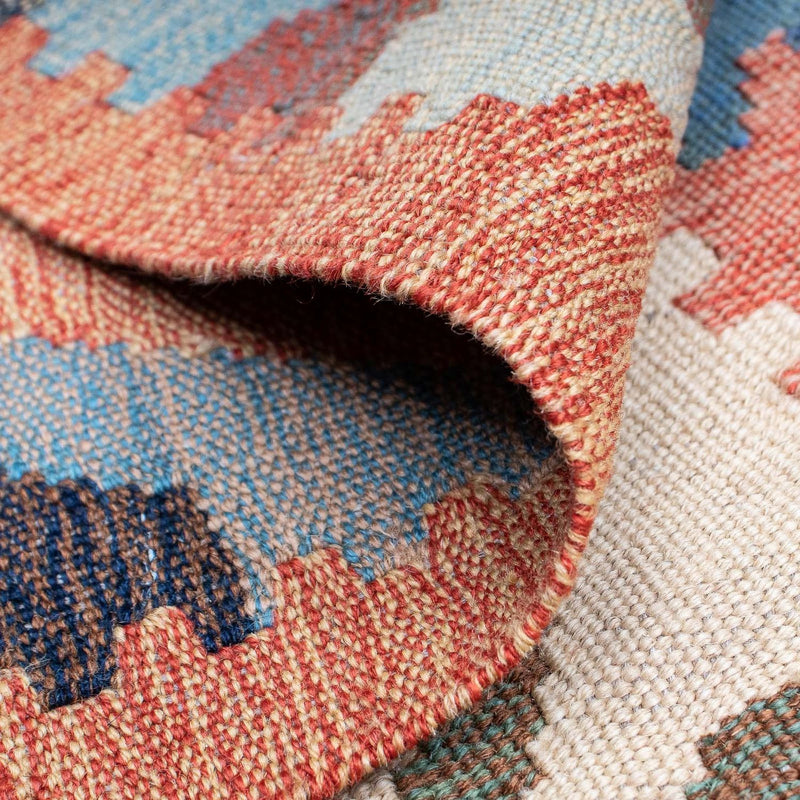 Dywan Kelim - modny - 200 x 147 cm - wielokolorowy